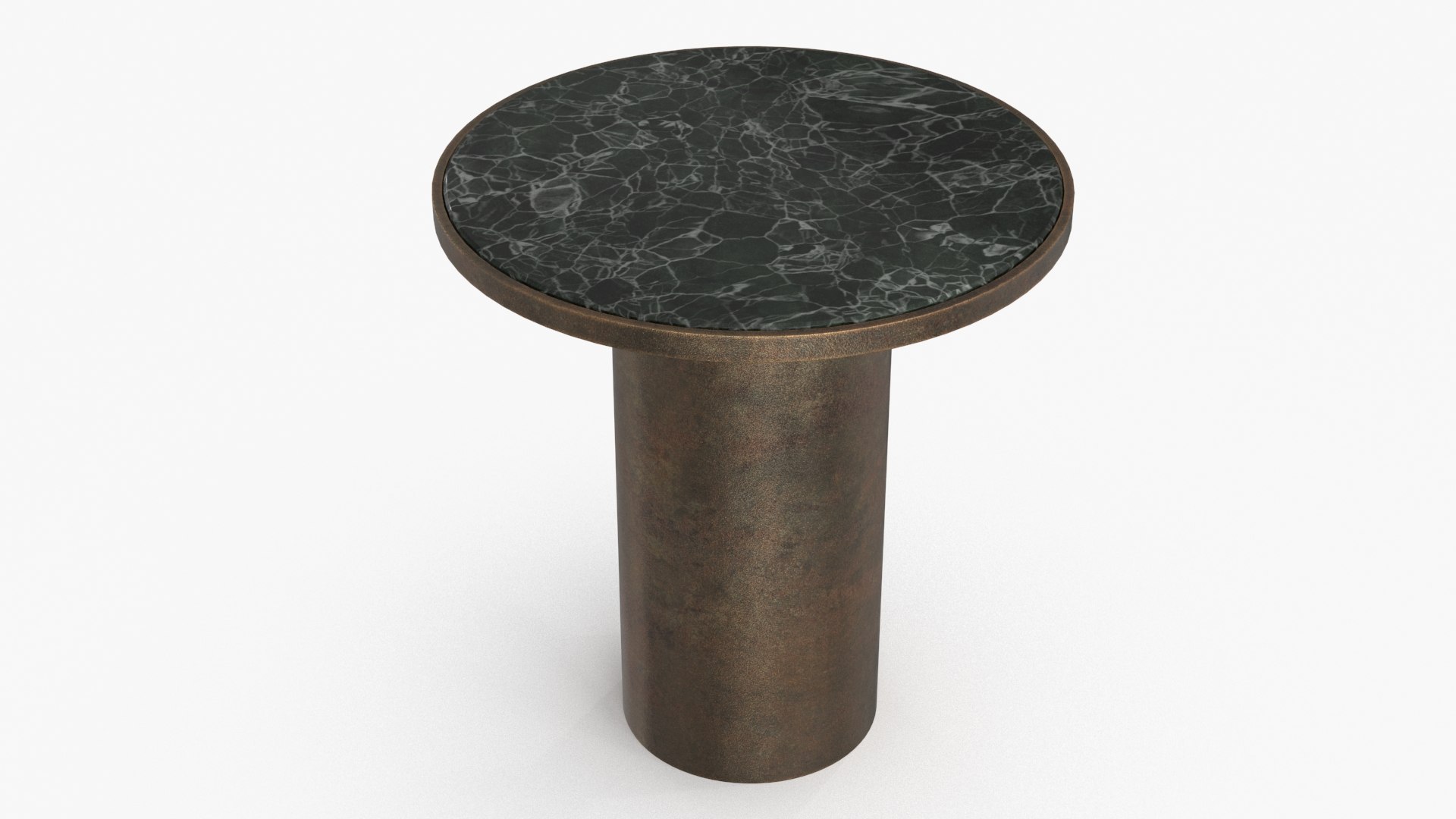 3D Round Marble Side Table Model - TurboSquid 2248671