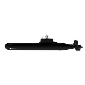 3d typhoon class submarine 941 model