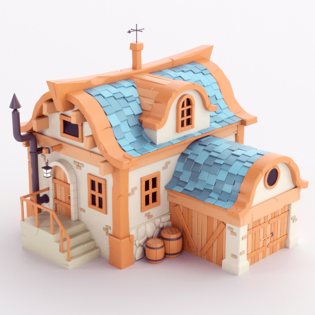 Casa Estilizada 01 Modelo 3D - TurboSquid 1811336