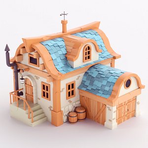 Stylized House 01 3D model