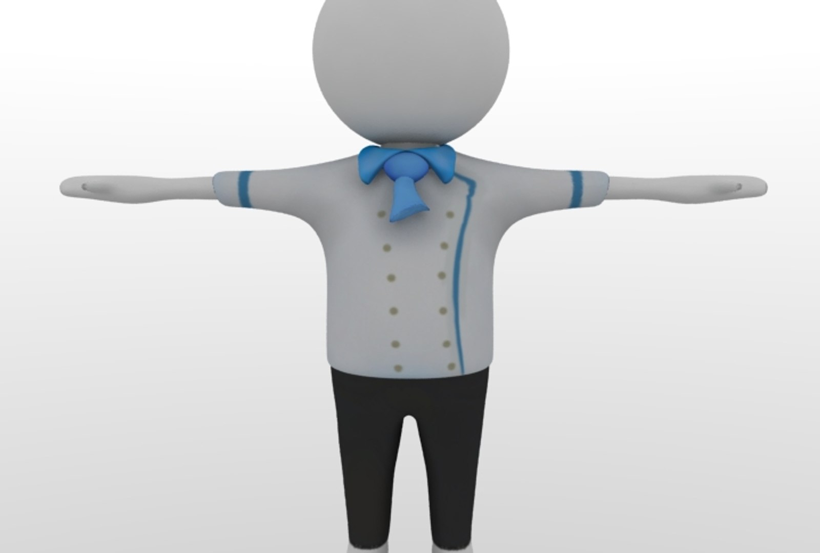 Obj Human Character Chef