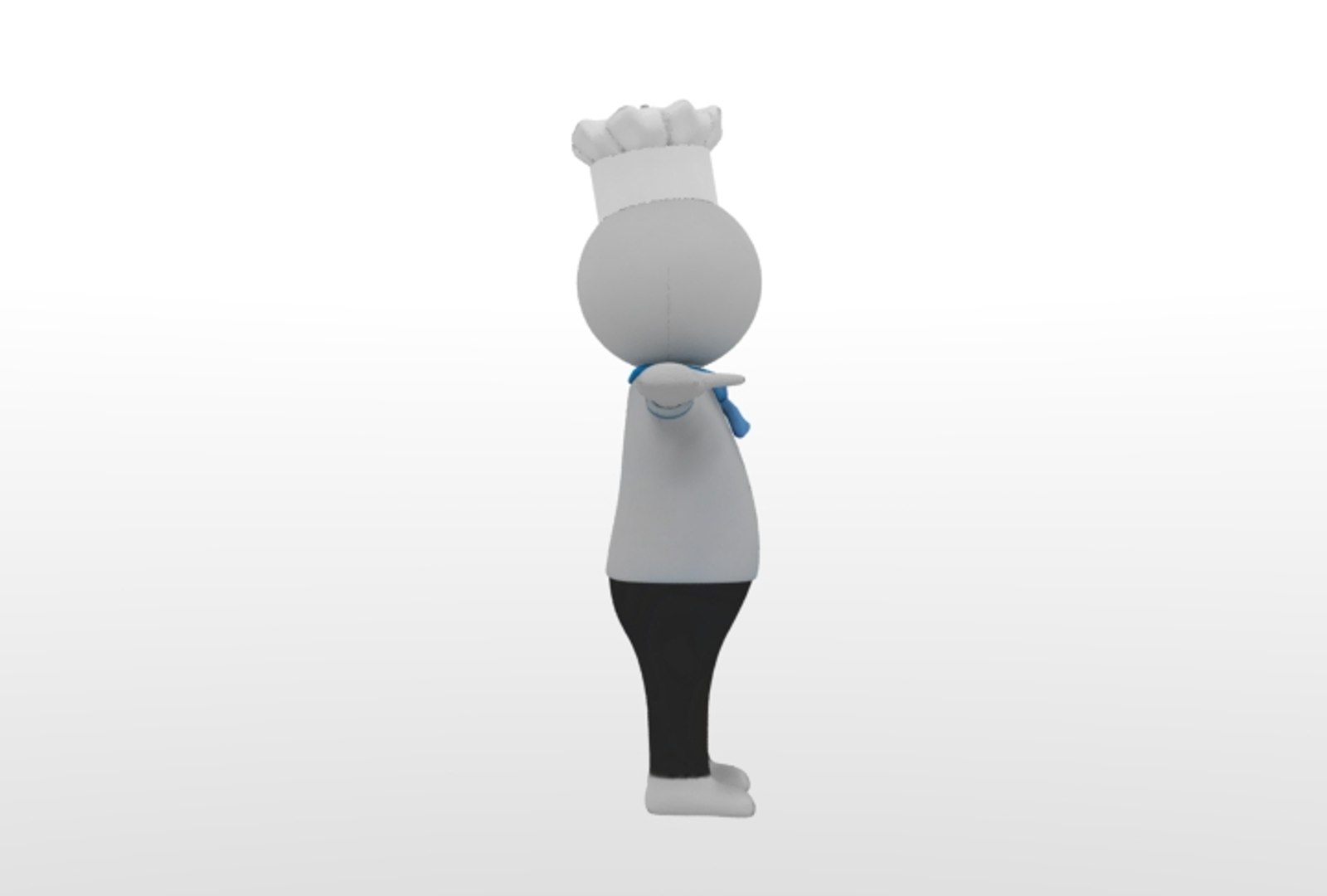 Obj Human Character Chef
