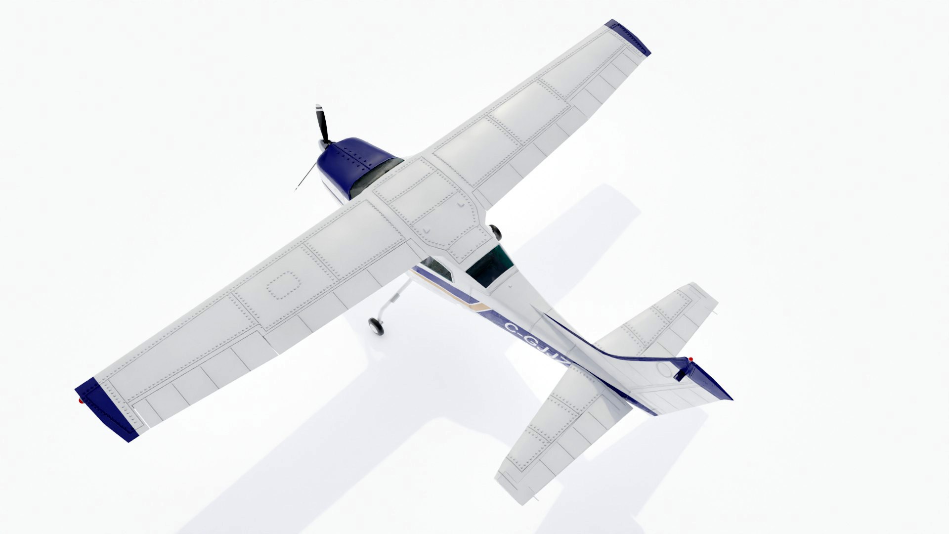 3ds Max Small Single Prop Airplane