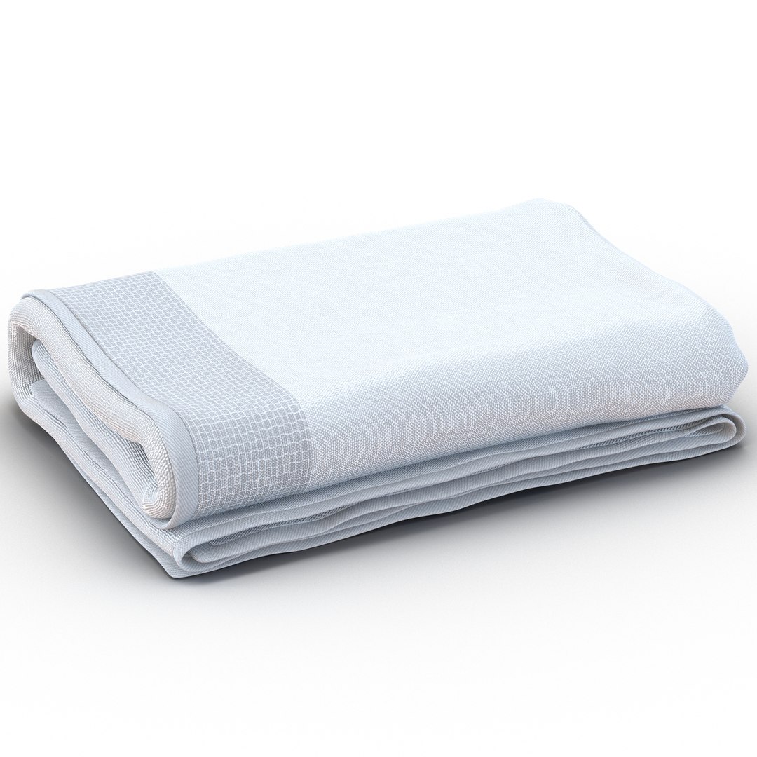 Towel White 3D model preview