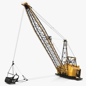 Dragline Excavator Mining Machine Yellow