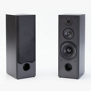 Pair of Big Speakers - Floorstanding Modern Loudspeakers