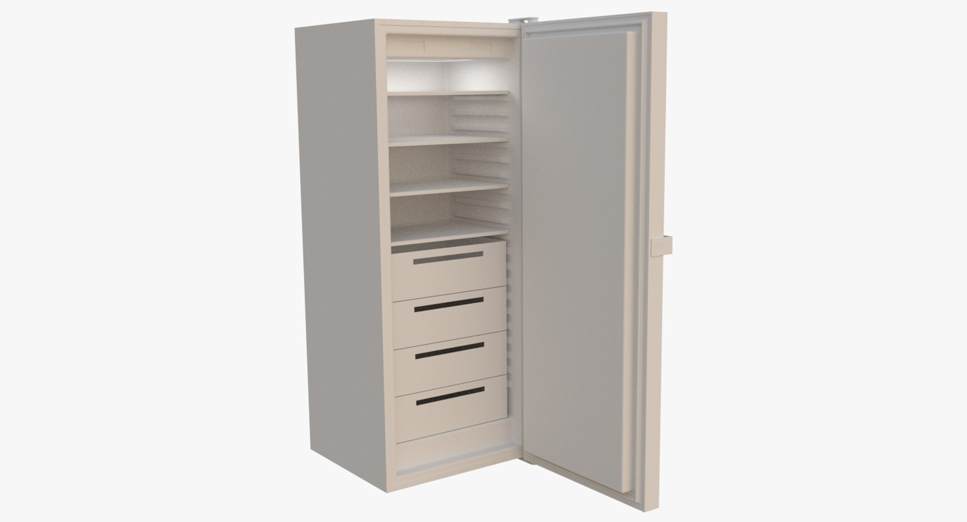 Freezer Interior Blender 3d Obj