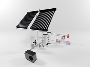 Heating system witn heat pump model