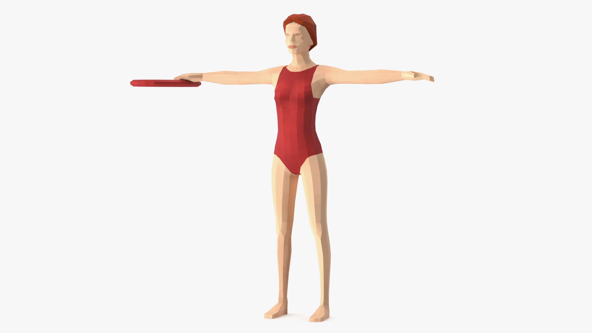 Lifeguard Low Poly Rigged 3D model preview