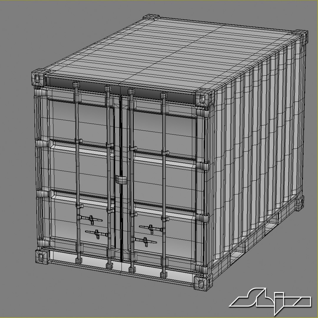 Container Modeled 3d Model