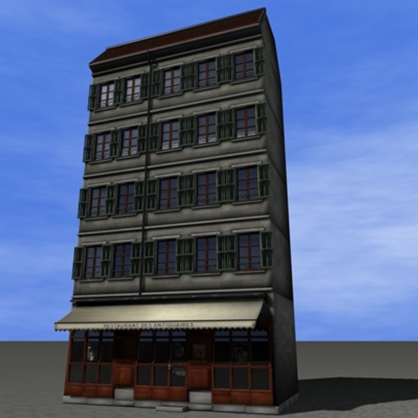 3D OBJ building obj architecture