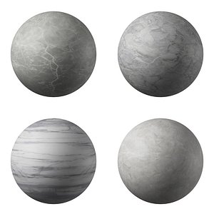 Gray Marble Porcelain Stoneware Materials Set 08
