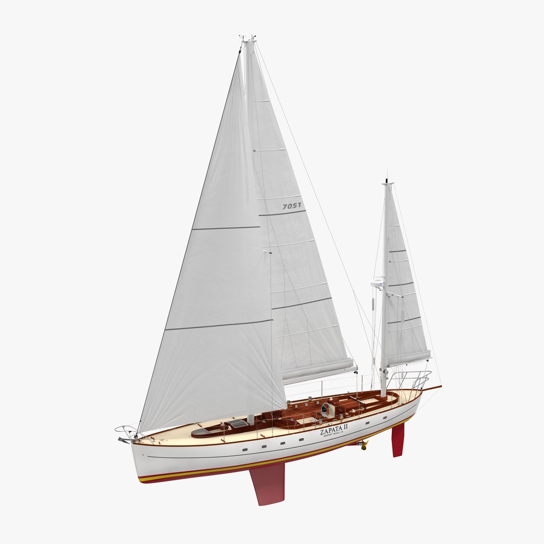Sailing Yacht 3D model preview