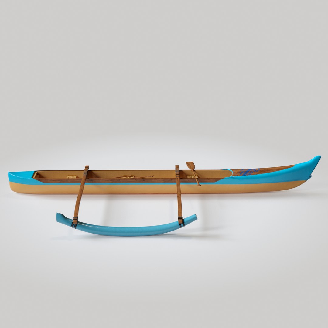 3D Paddle Hawaiian Outrigger Canoe Model - TurboSquid 1880726