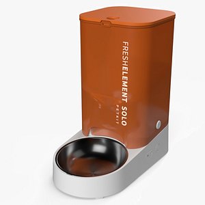 Automatic Pet Food Dispenser Orange