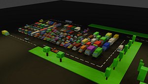 Low Poly Stylised Cars Set