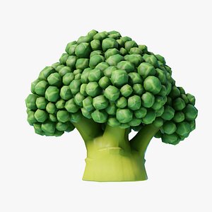 Cartoon Broccoli 3D model