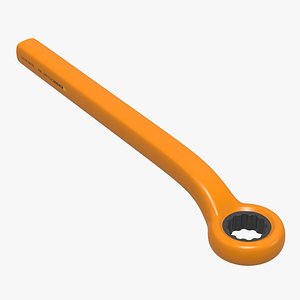 Orange Socket Wrench 3D model