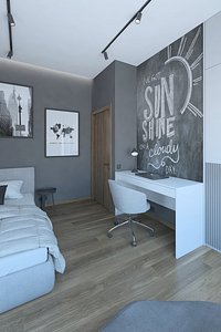 Simple beautiful children  room 3D