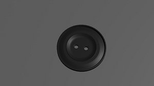 3D Black Button model
