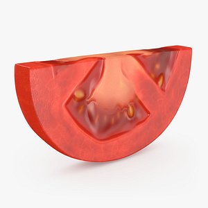 Half Sliced Tomato 3D model