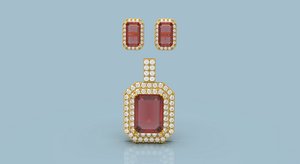 3D Diamond Pendant - 0123