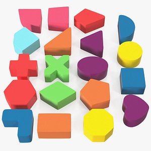 3D plastic geometric figures set
