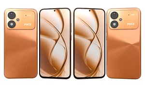 3D Xiaomi Poco M8 Power Blaze Orange model