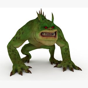 Monster Rigged and Animated 3D model