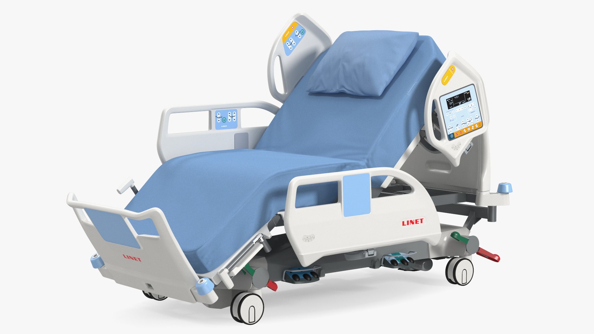 Intensive Care Bed Rigged 3D model preview