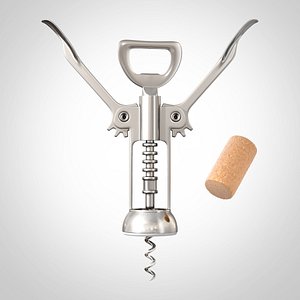 3d model corkscrew cork