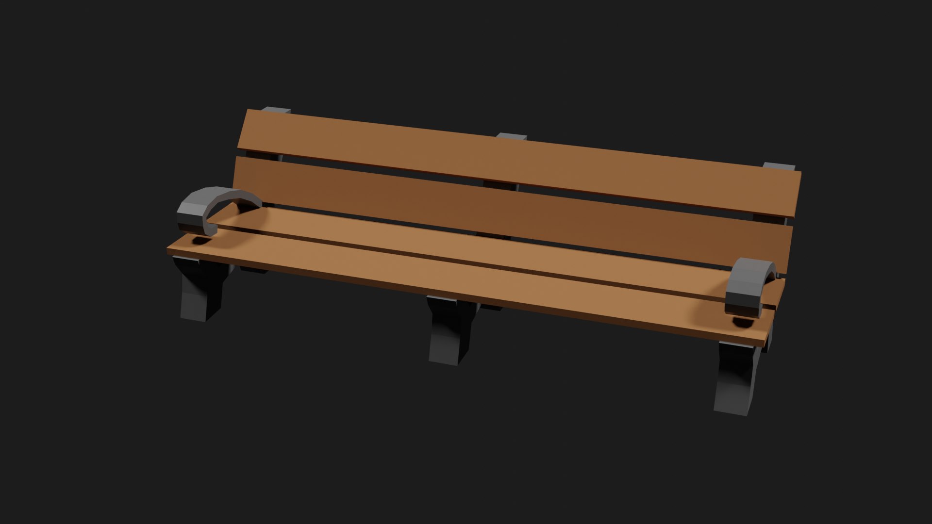 3D Lowpoly Park Bench model - TurboSquid 1852215