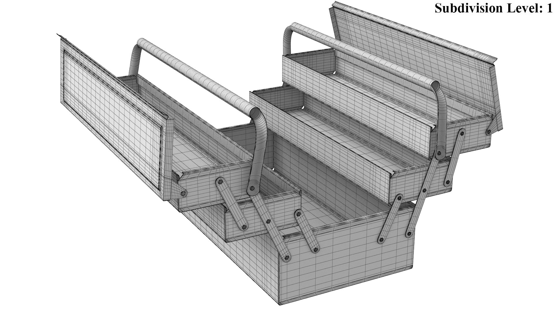 Detailed Toolbox Opened 3D model - TurboSquid 2147206