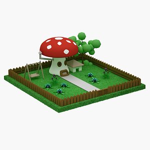 Mushroom House 01 3D model