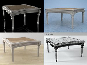 french 19th c table 3D