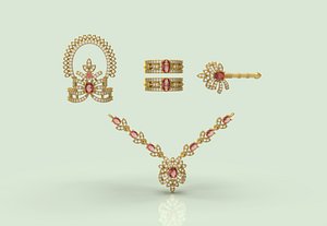 3D Krishna Shringar Combo Set - 02