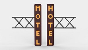 hotel motel neon sign