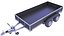 Open Cargo Trailer Low Poly 21