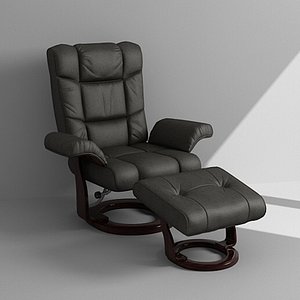 3ds max armchair footrest