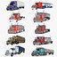 Industrial Trucks with Trailers Collection