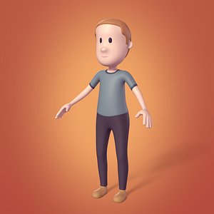 Cartoon Man with High Quality IK and FK Rig