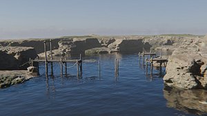 3D Coastal Scene