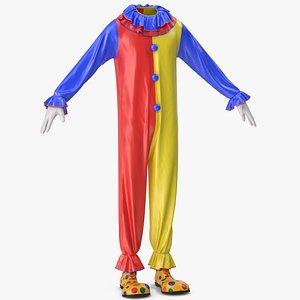 3D Clown Costume with Shoes and Gloves v 6 model