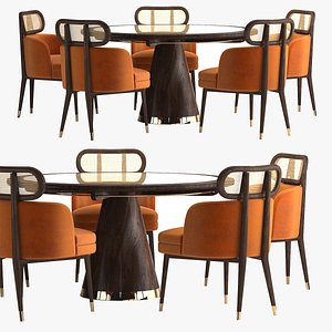 3D Carter dinning table and chair
