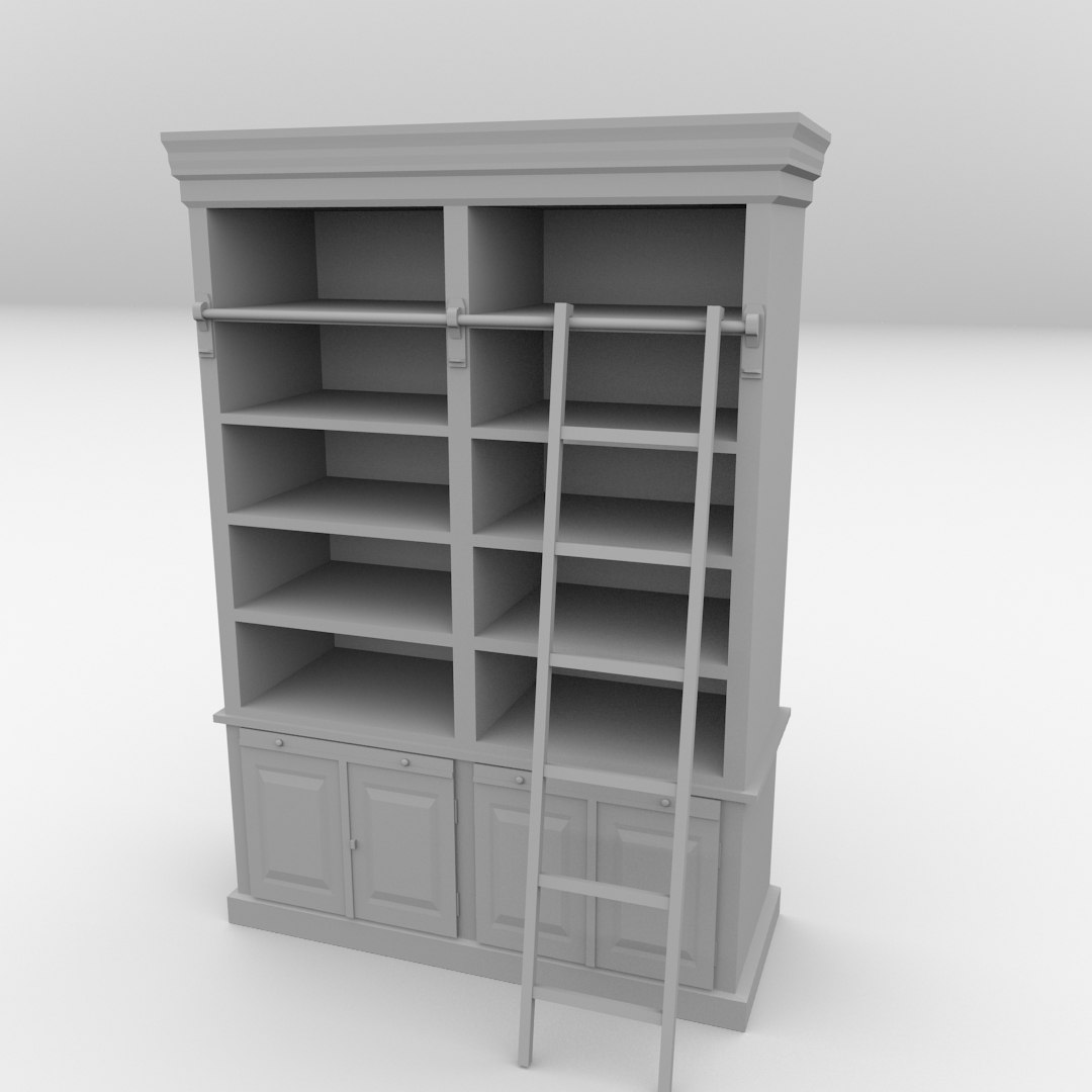 Bookcase V2 3d Model