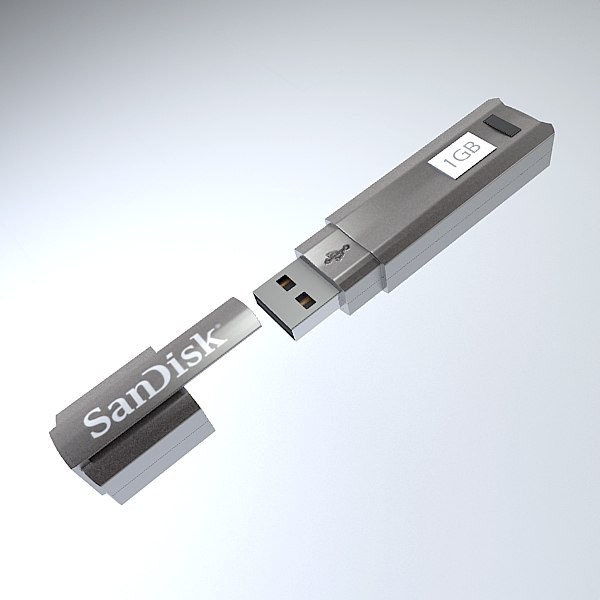 sandisk cruzer professional usb 3d model