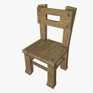 3D wooden chair