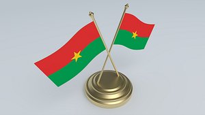 3D Flag of Burkina Faso 3D Model