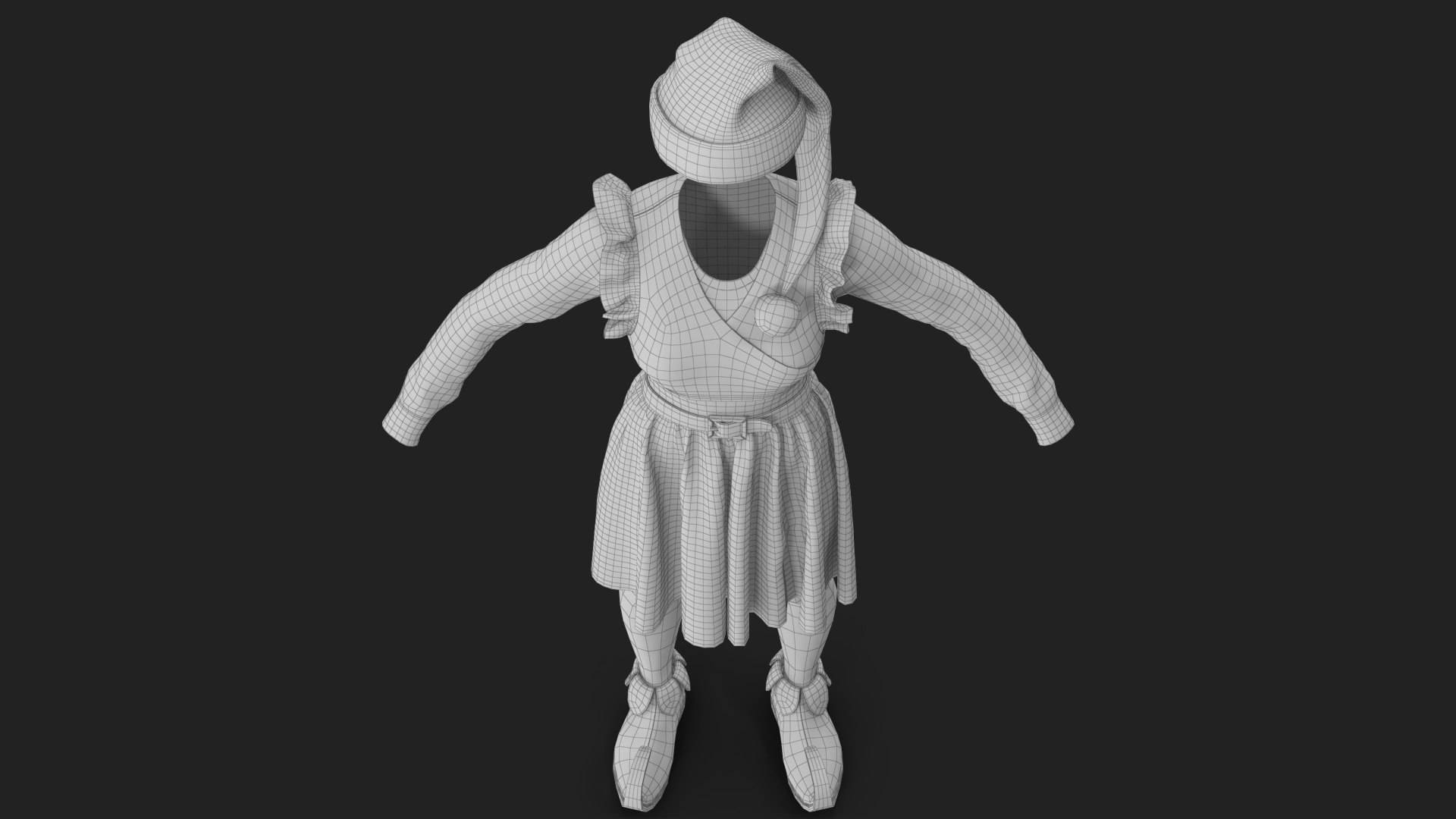 Christmas Elf Costume Female 3D https://p.turbosquid.com/ts-thumb/cj/JESM9f/do/wireframe_33/jpg/1754545959/1920x1080/fit_q87/fab058eb2bb826af3dbba2dba3a251963717a8df/wireframe_33.jpg