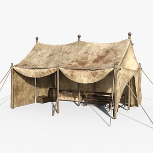 Medieval Tent low-poly 3d model
